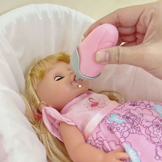 KTX-497747 14-Inch Vinyl Doll Nursing Set with Hand Basket - Realistic Role Play Toy for Kids