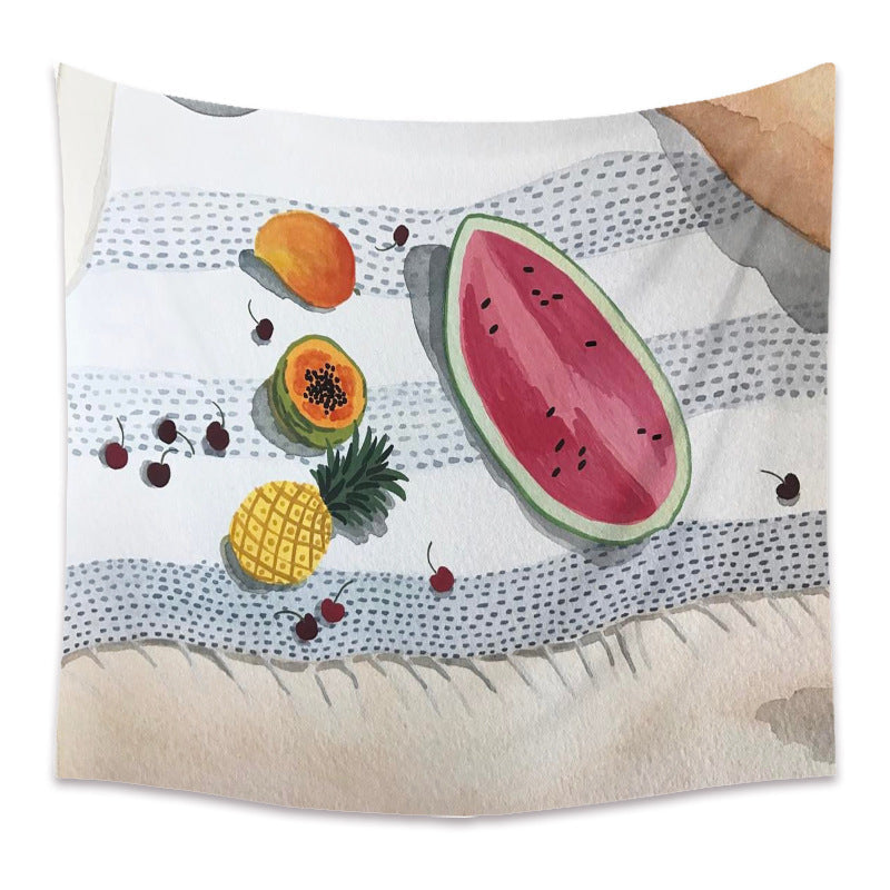 KTX-498067 Cartoon Plant-Themed Polyester Fiber Tapestry Mural - Various Sizes Available