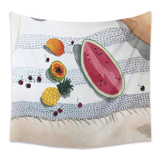 KTX-498067 Cartoon Plant-Themed Polyester Fiber Tapestry Mural - Various Sizes Available