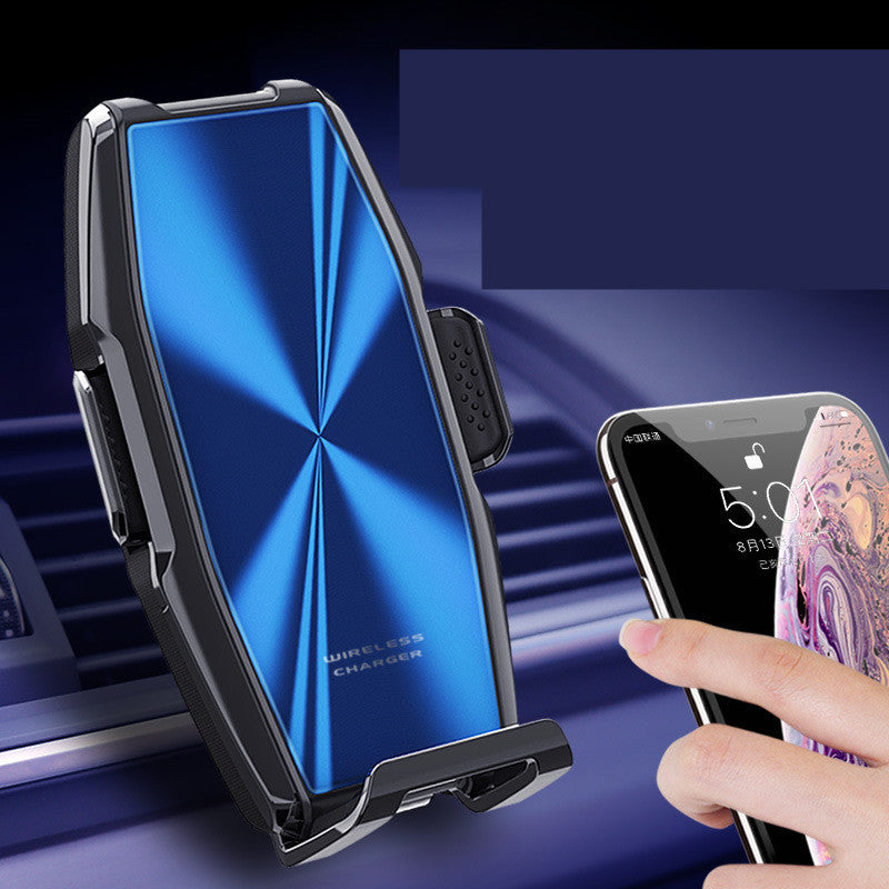 KTX-498131 Car Wireless Charger with Mobile Phone Holder - Model S9, Blue/Green, CE Certified