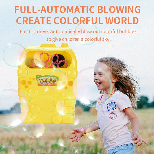 KTX-498323 Automatic Electric Bubble Blower with Mini Fan for Kids - Perfect for Outdoor Fun