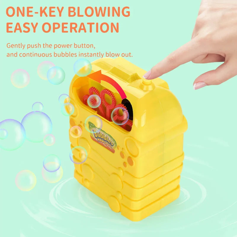 KTX-498323 Automatic Electric Bubble Blower with Mini Fan for Kids - Perfect for Outdoor Fun