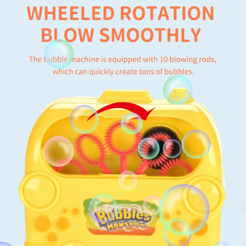 KTX-498323 Automatic Electric Bubble Blower with Mini Fan for Kids - Perfect for Outdoor Fun