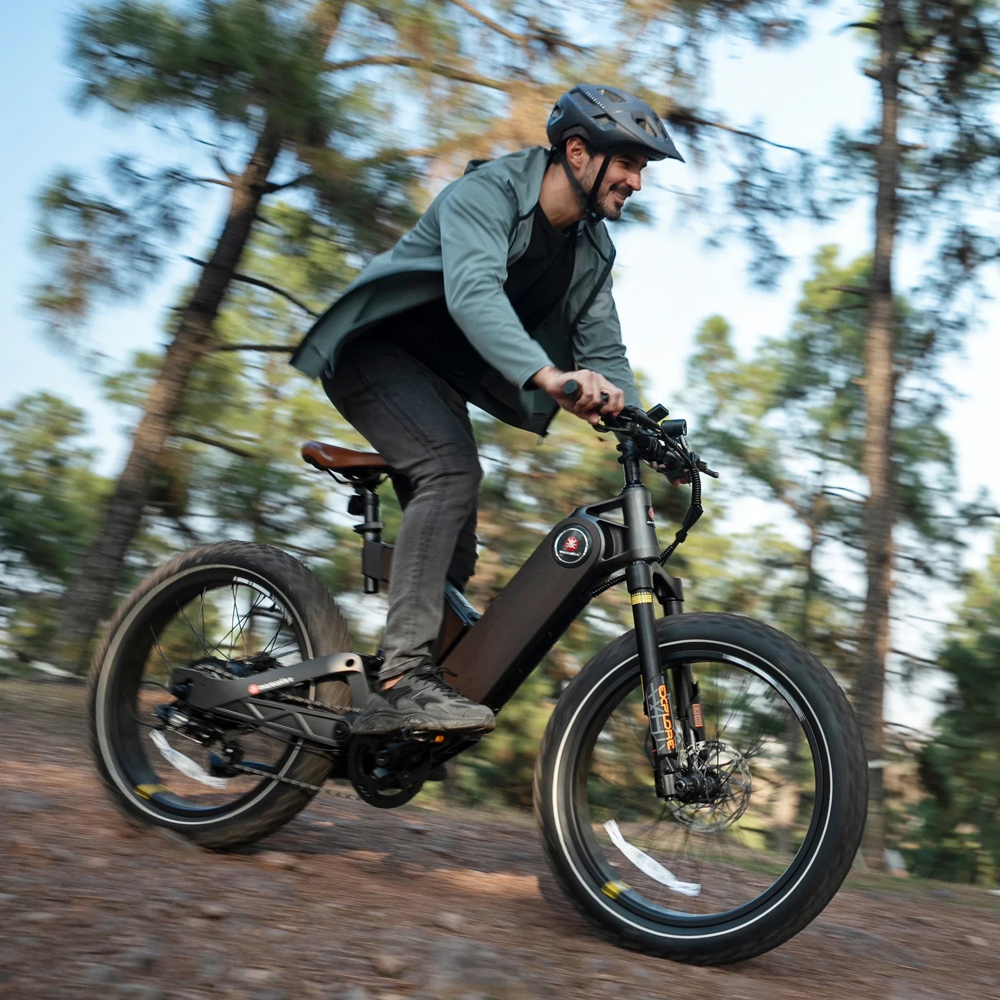 KTX-498771 750W Torque Sensor Electric Fat Tire Bike with 7-Speed Gear and 80-Mile Range