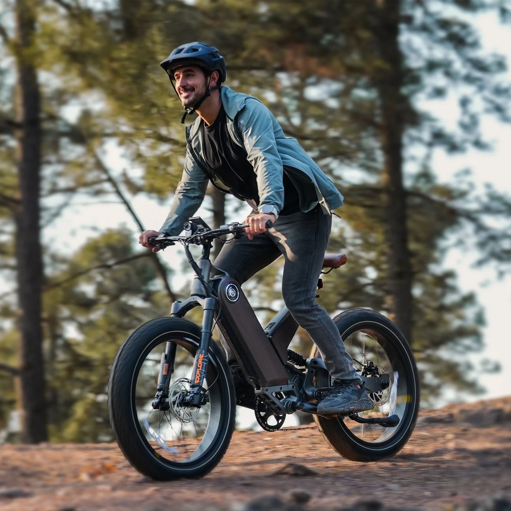 KTX-498771 750W Torque Sensor Electric Fat Tire Bike with 7-Speed Gear and 80-Mile Range