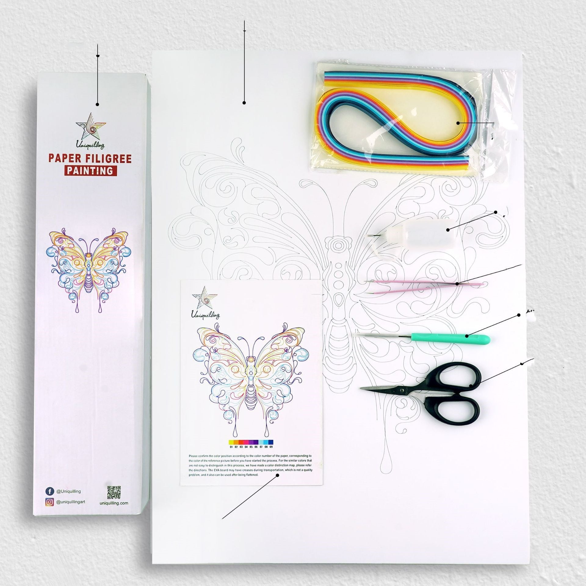 KTX-498899 Handmade Quilted Paper Craft Kit for Creative Hanging Ornaments