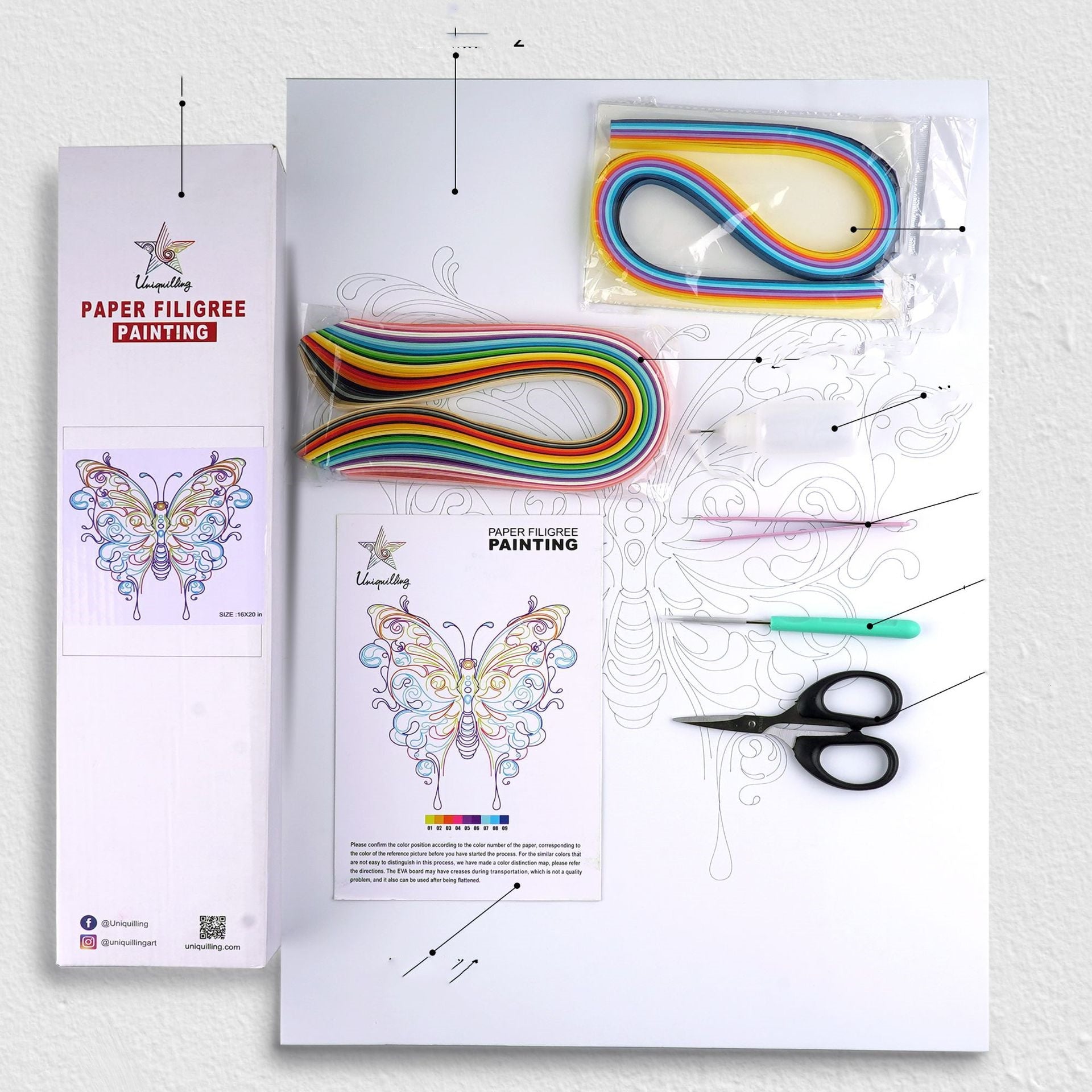 KTX-498899 Handmade Quilted Paper Craft Kit for Creative Hanging Ornaments