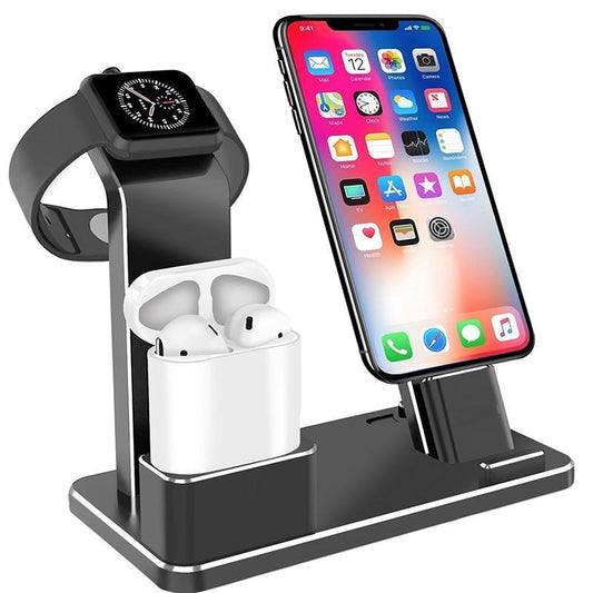 KTX-499283 4-in-1 Wireless AirPods Charging Dock Holder with USB Cable