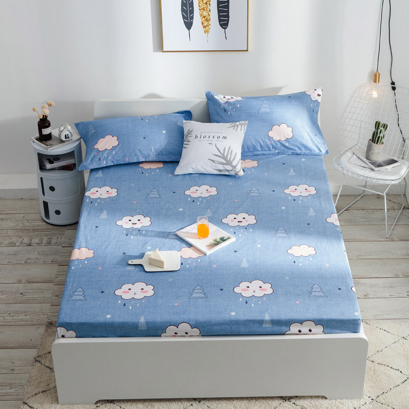 KTX-499539 Nordic Mattress Protection Cover - Quilted Polyester Fiber Fabric