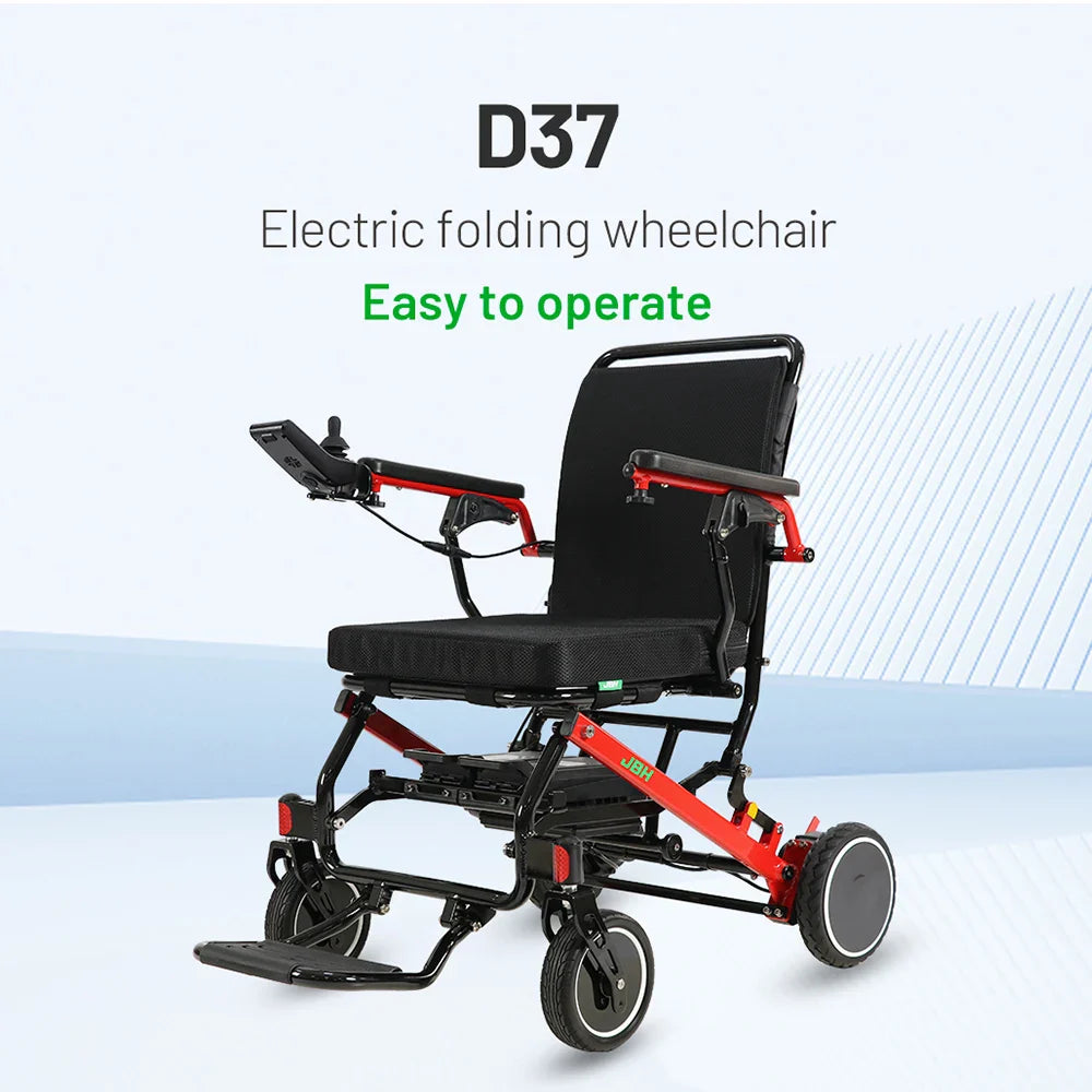KTX-500243 Ultralight Electric Folding Wheelchair with Removable Battery and Intelligent Controller