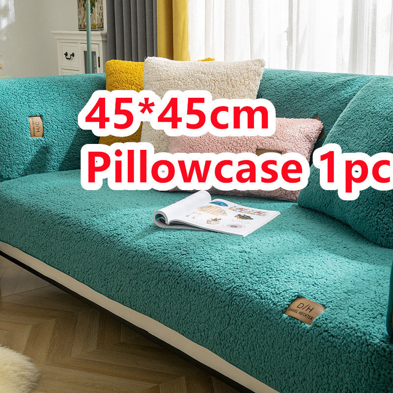 KTX-500691 Thick Plush Non-Slip Lamb Velvet Sofa Cushion in Multiple Colors, 45x45cm