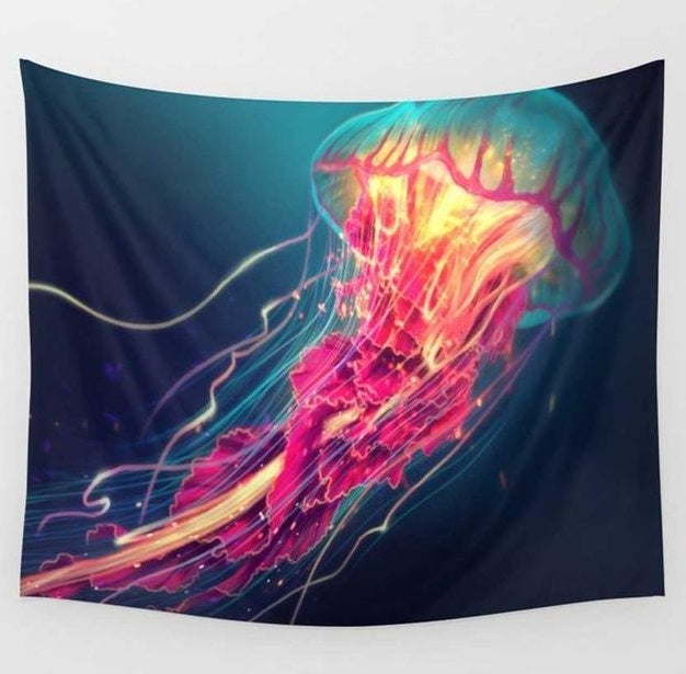 KTX-501075 Psychedelic Peach Skin Tapestry - 130x150 cm for Unique Home Decor