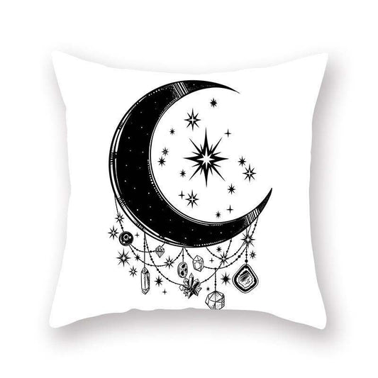 KTX-501203 Moon Crystal Printed Plush Pillowcase - New Chinese Style, 40x40cm & 45x45cm, Soft Decor Accessory