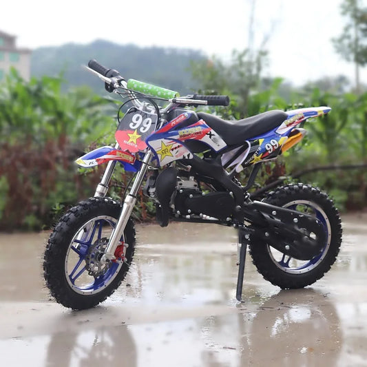 KTX-502099 49CC Mini Off-Road Dirt Bike - 30KM/H Speed, 2-Stroke Engine, Disc Brakes, 8-10 Inch Wheels