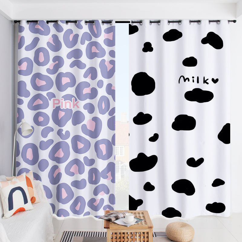 KTX-502227 Windproof and Warm Shading Curtains for Living Room and Bedroom - Modern Stripe, Heart, and Geometric Patterns