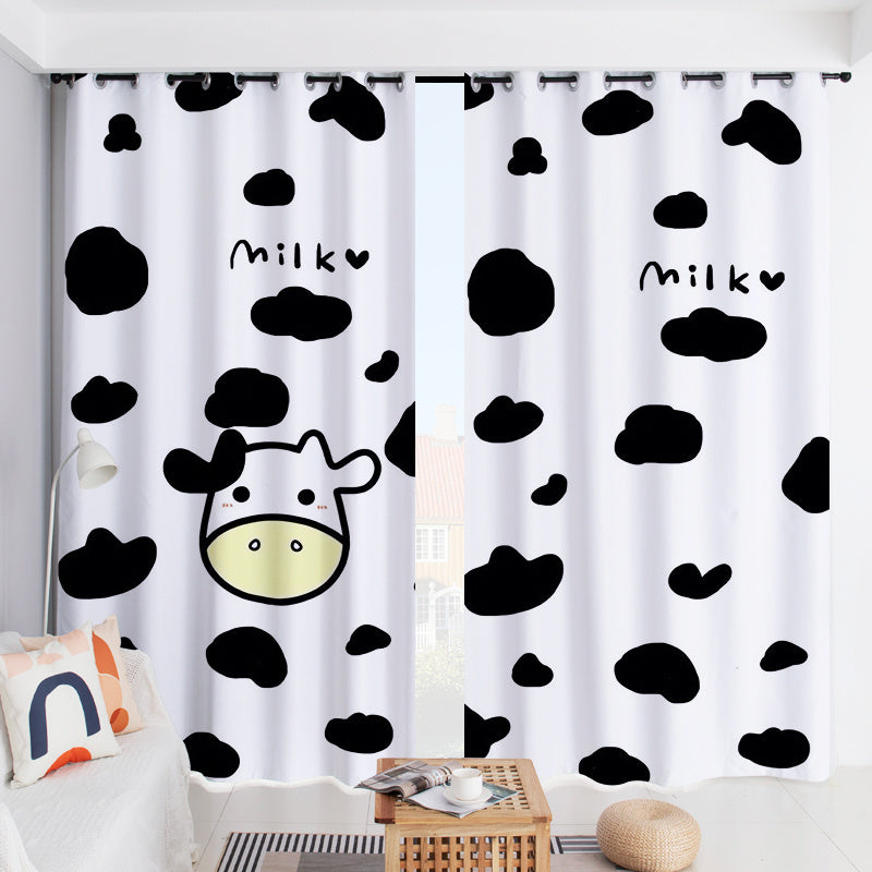 KTX-502227 Windproof and Warm Shading Curtains for Living Room and Bedroom - Modern Stripe, Heart, and Geometric Patterns