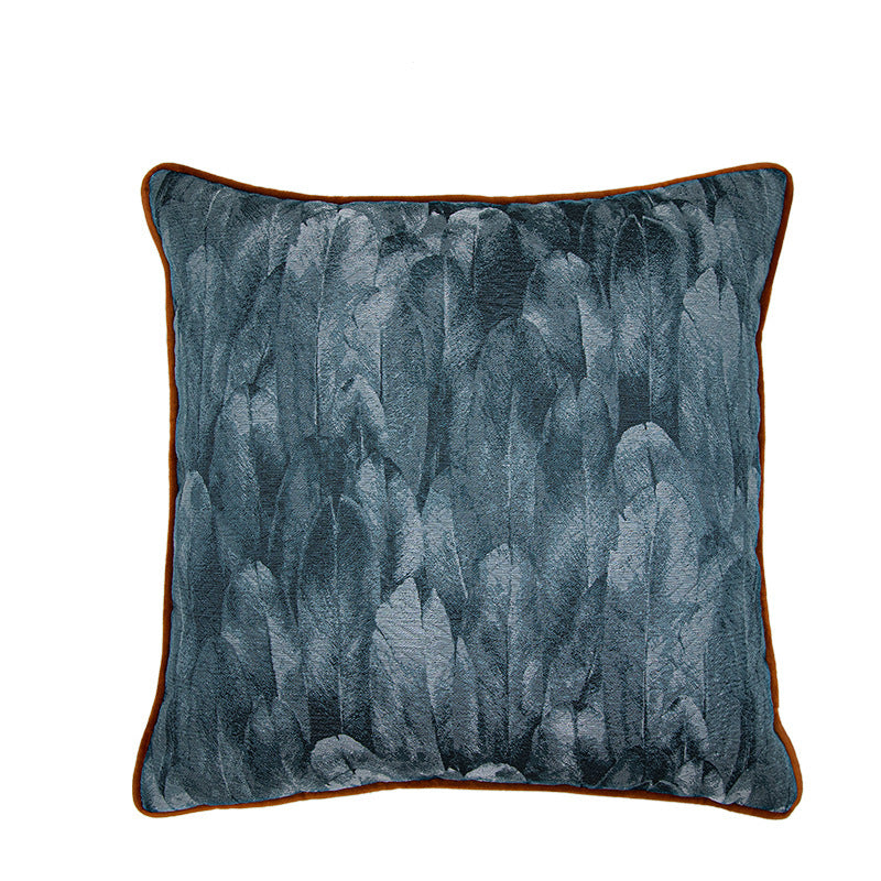 KTX-502483 Solid Color Abstract Plant Pattern Jacquard Pillow Cushion