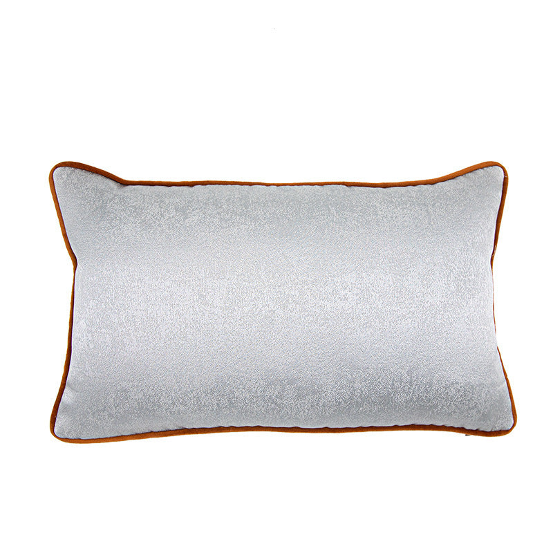 KTX-502483 Solid Color Abstract Plant Pattern Jacquard Pillow Cushion
