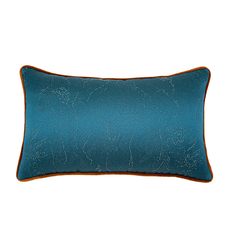KTX-502483 Solid Color Abstract Plant Pattern Jacquard Pillow Cushion