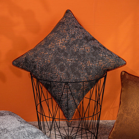 KTX-502483 Solid Color Abstract Plant Pattern Jacquard Pillow Cushion