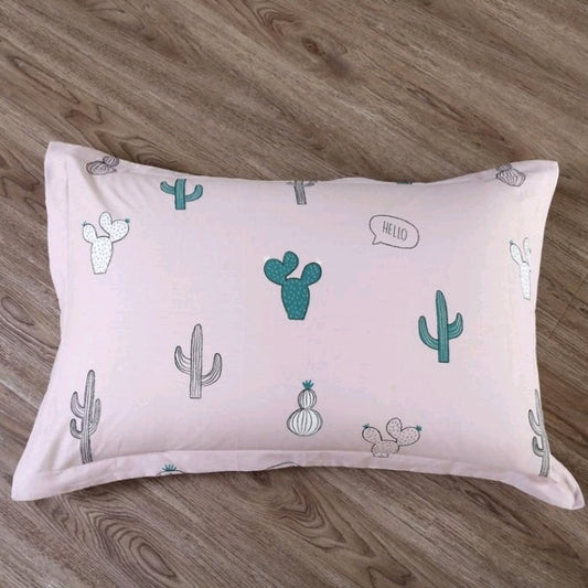 KTX-502675 Cotton Cartoon Three-Piece Bedding Set with Floral Design for 1.2m Bed