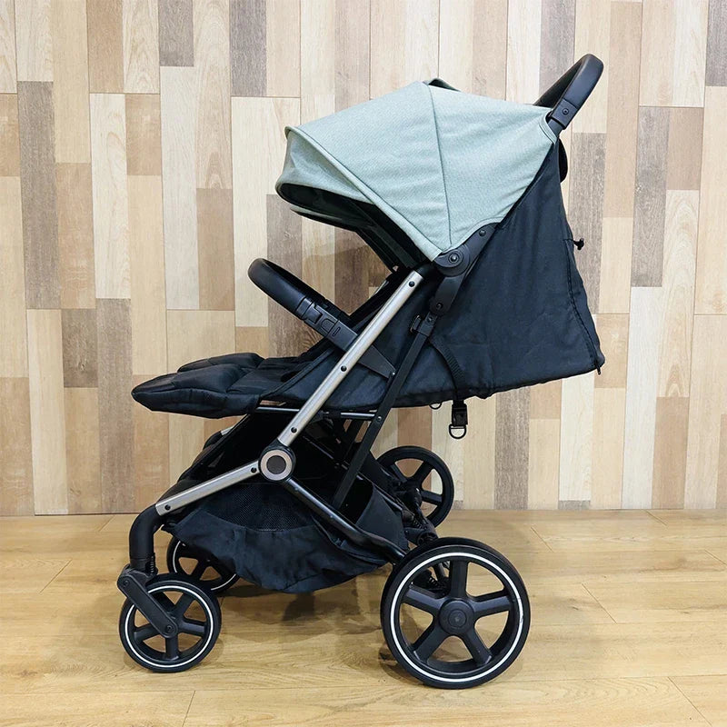 KTX-502867 Lightweight Side-by-Side Double Umbrella Stroller with Ample Storage for Travel