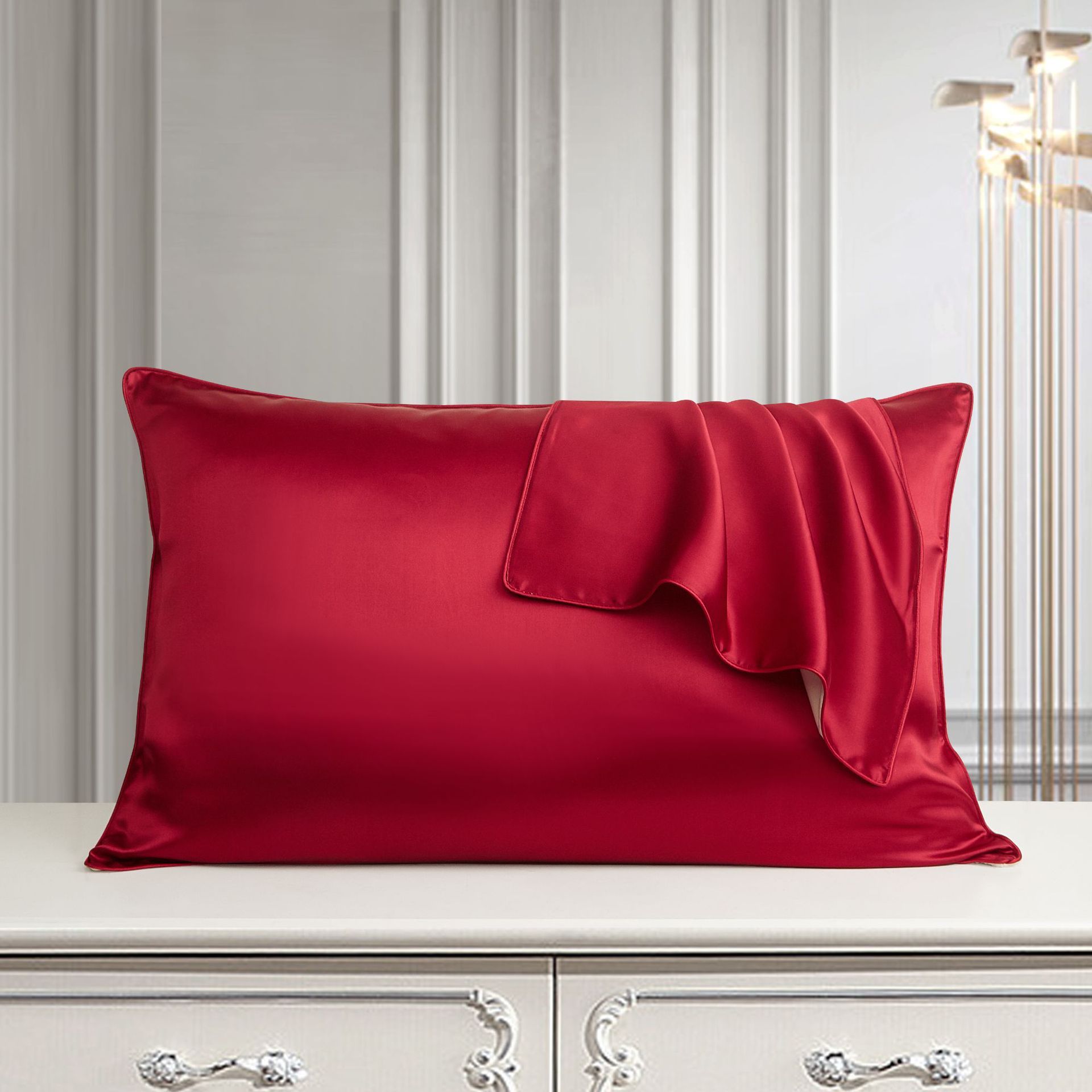 KTX-503507 Pure Mulberry Silk Pillowcase - Luxurious Natural Bedding for Single Pillow