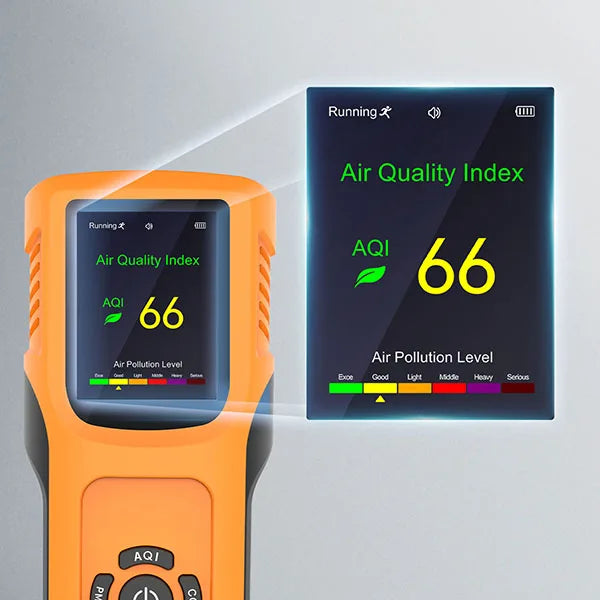 KTX-504019 Portable Multi-Function Air Quality Monitor for CO2, TVOC, PM2.5, and PM10 Detection