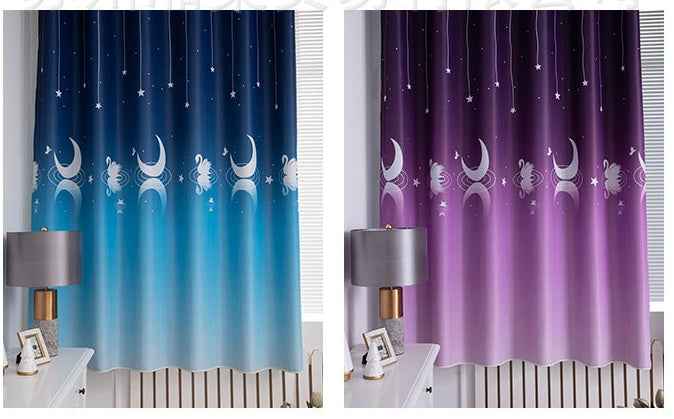 KTX-504531 Modern Polyester Printed Curtain Fabric for Bedroom and Living Room Shading