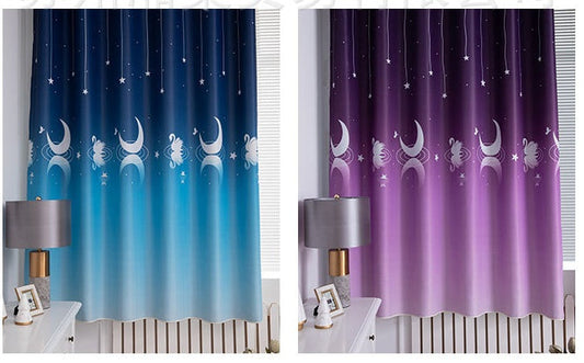 KTX-504531 Modern Polyester Printed Curtain Fabric for Bedroom and Living Room Shading