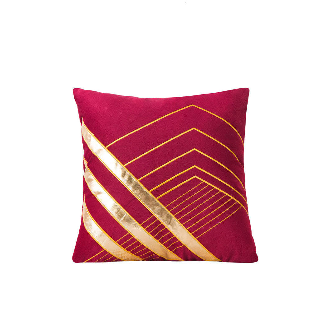 KTX-504979 Velvet Pillow Cushion Cover for Office, Solid Color, 45x45cm