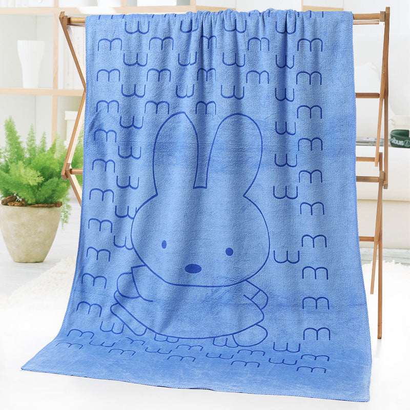 KTX-505555 Cartoon Print Microfiber Bath and Beach Towel – 70 x 140 cm