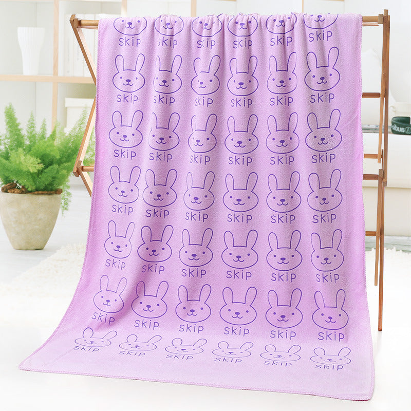 KTX-505555 Cartoon Print Microfiber Bath and Beach Towel – 70 x 140 cm
