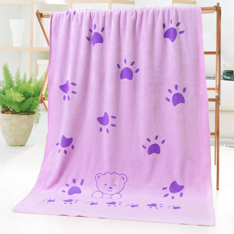 KTX-505555 Cartoon Print Microfiber Bath and Beach Towel – 70 x 140 cm