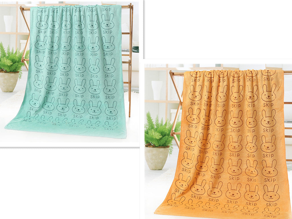 KTX-505555 Cartoon Print Microfiber Bath and Beach Towel – 70 x 140 cm