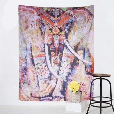 KTX-505683 Geometric Abstract European Classical Plush Fabric Tapestry for Home Decor