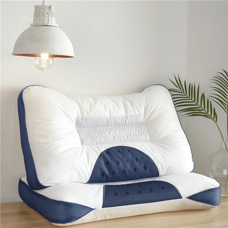 KTX-505811 Luxury Neck Pillow with Cassia, Lavender and Buckwheat Filling, Cotton Cover, Rectangular Design