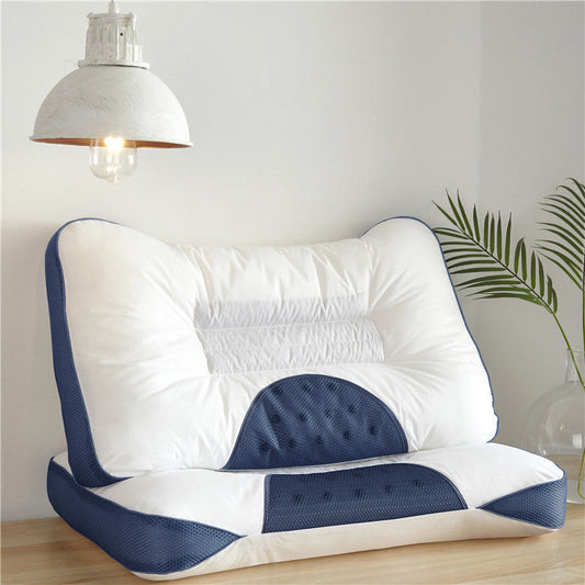 KTX-505811 Luxury Neck Pillow with Cassia, Lavender and Buckwheat Filling, Cotton Cover, Rectangular Design