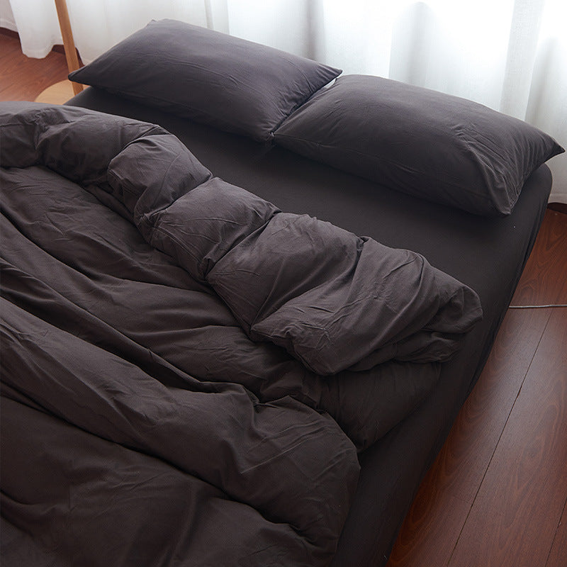 KTX-505811 Pure Cotton Striped Bedding Set – Sky Blue, 4-Piece for 1.5m to 2.0m Beds