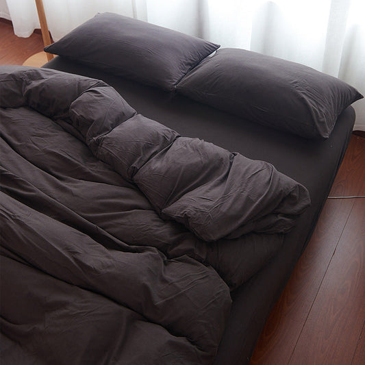 KTX-505811 Pure Cotton Striped Bedding Set – Sky Blue, 4-Piece for 1.5m to 2.0m Beds