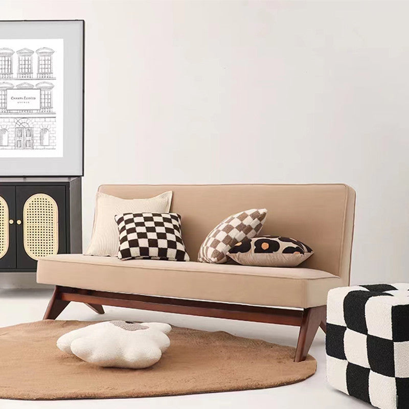 KTX-507283 Double-Sided Checkerboard Pillowcase in Green and Coffee for Living Room or Bedroom