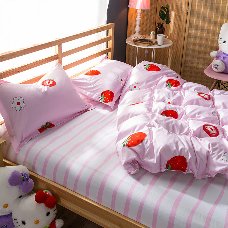 KTX-508435 Polyester Fiber Bed Linen and Quilt Cover Set - Multiple Sizes Available