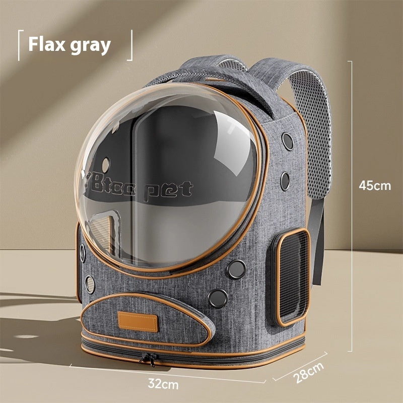 KTX-508563 Cat Backpack with Panoramic Transparent Window - Lightweight Oxford Cloth, Large Capacity for Pets