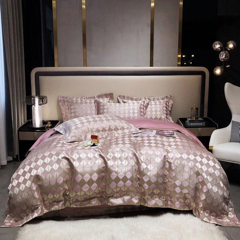 KTX-508755 Light-Luxury Cotton Bedding Set for 1.5m, 1.8m, and 2.0m Beds - Modern Quilted Design