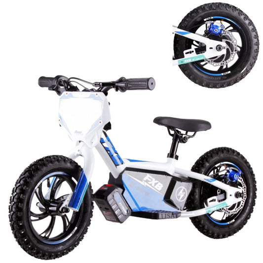 KTX-510995 Off-Road Electric Balance Bike for Kids - 12" Wheels, 2 Speed, Disc Brake, Aluminum Frame, 36V Lithium Battery