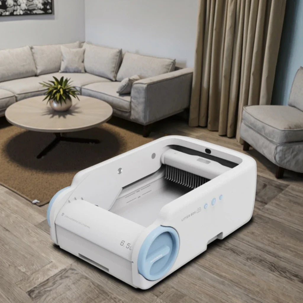 KTX-512019 Lightweight Automatic Cat Litter Box with APP Control, Anti-Odor Features, and Easy Clean Design