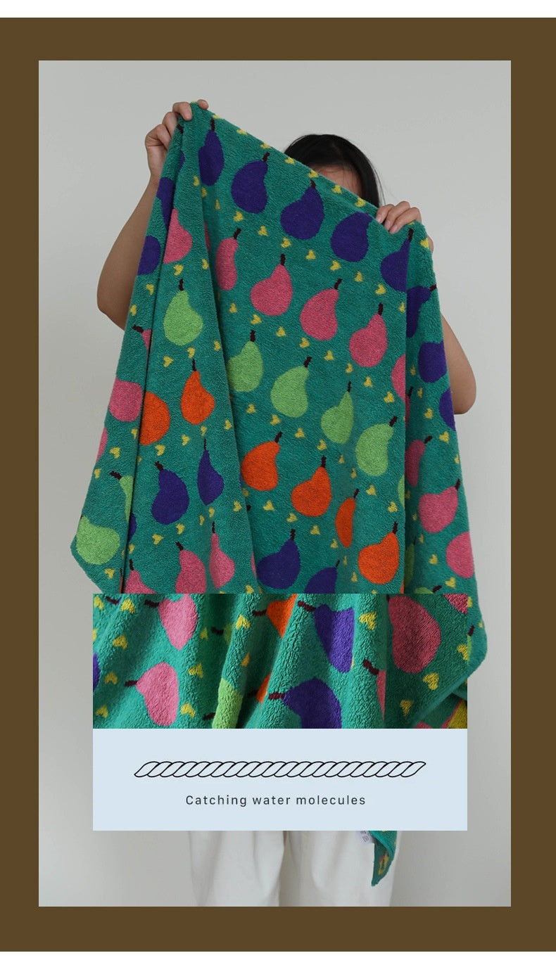 KTX-513299 Children's Absorbent Square Towel in Pure Cotton - Available in Pear Green, Beige, and Yellow