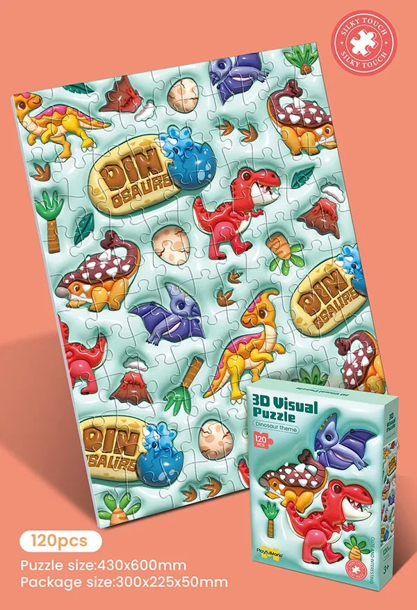 KTX-513555 Animal-Shaped Soft Bump Puzzles for Kids - Educational DIY Toy Set for Toddlers and Children