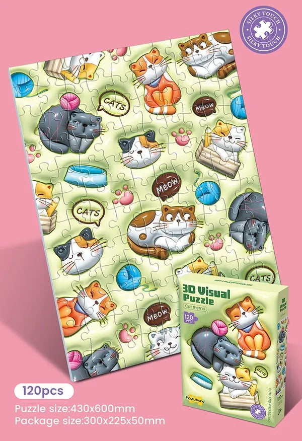 KTX-513555 Animal-Shaped Soft Bump Puzzles for Kids - Educational DIY Toy Set for Toddlers and Children