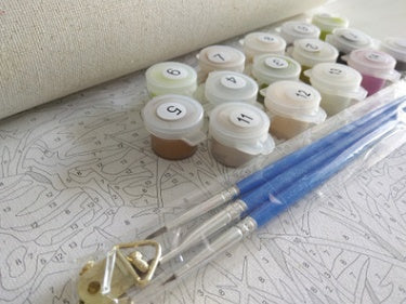 KTX-513811 Mom and Baby Elephant Digital Oil Painting on Linen – Romantic Animal Art